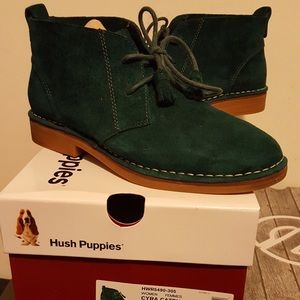 Hush Puppies Cyra Catelyn Boots Forest Suede 7.5
